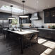 ML LED 15 inch Coal Pendant Ceiling Light, Round